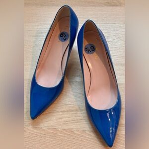 Blue Pointed Toe Heels